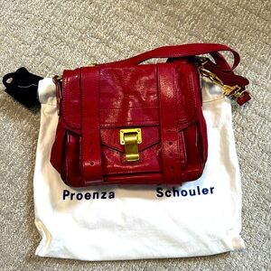 Proenza Schouler PS1 - Deep red - golden hardware
